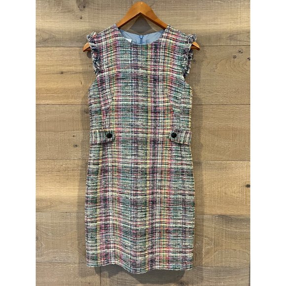 NWOT Akris Punto Raw-Edge Tweed Dress Size 4 - Picture 3 of 10